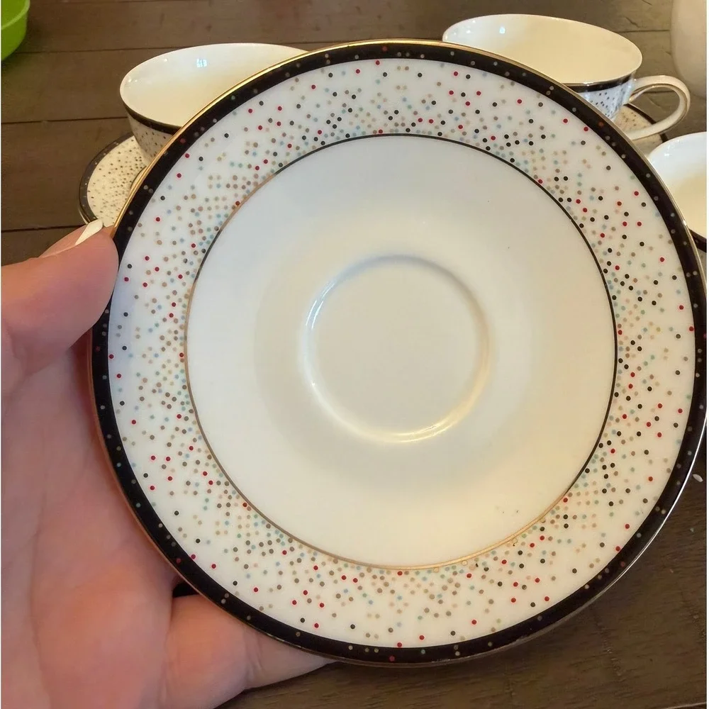 NWT Teavanna DISCONTINUED 2014 Confetti Fine Bone China Full Tea Set
